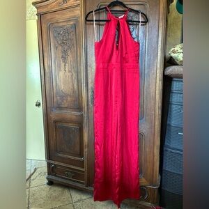Charlotte Russe Red maxi Jumpsuit